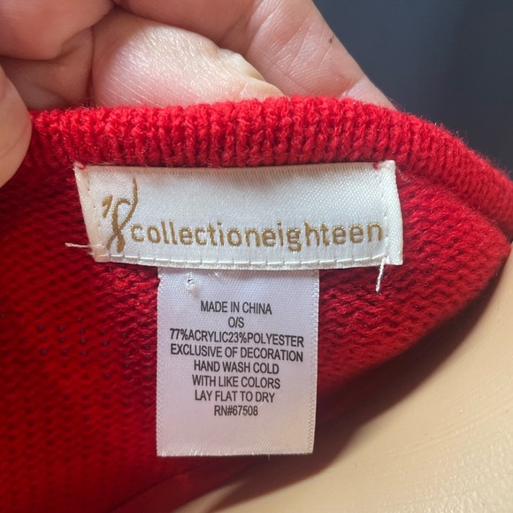 Collection Eighteen, Christmas sweater poncho, one size - Picture 3 of 4